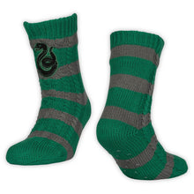 Load image into Gallery viewer, WIZARDING WORLD Harry Potter Slytherin Hogwarts House Slipper Socks, Unisex (96BW2UHPT)