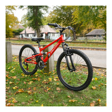 Load image into Gallery viewer, Falcon Neutron 24-inch Kids Mountain Bike - Red
