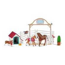 Load image into Gallery viewer, SCHLEICH Horse Club Hannah's Guest Horses with Ruby the Dog (42458)