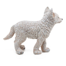 Load image into Gallery viewer, PAPO Wild Animal Kingdom Young Polar Wolf Toy Figure (50228)
