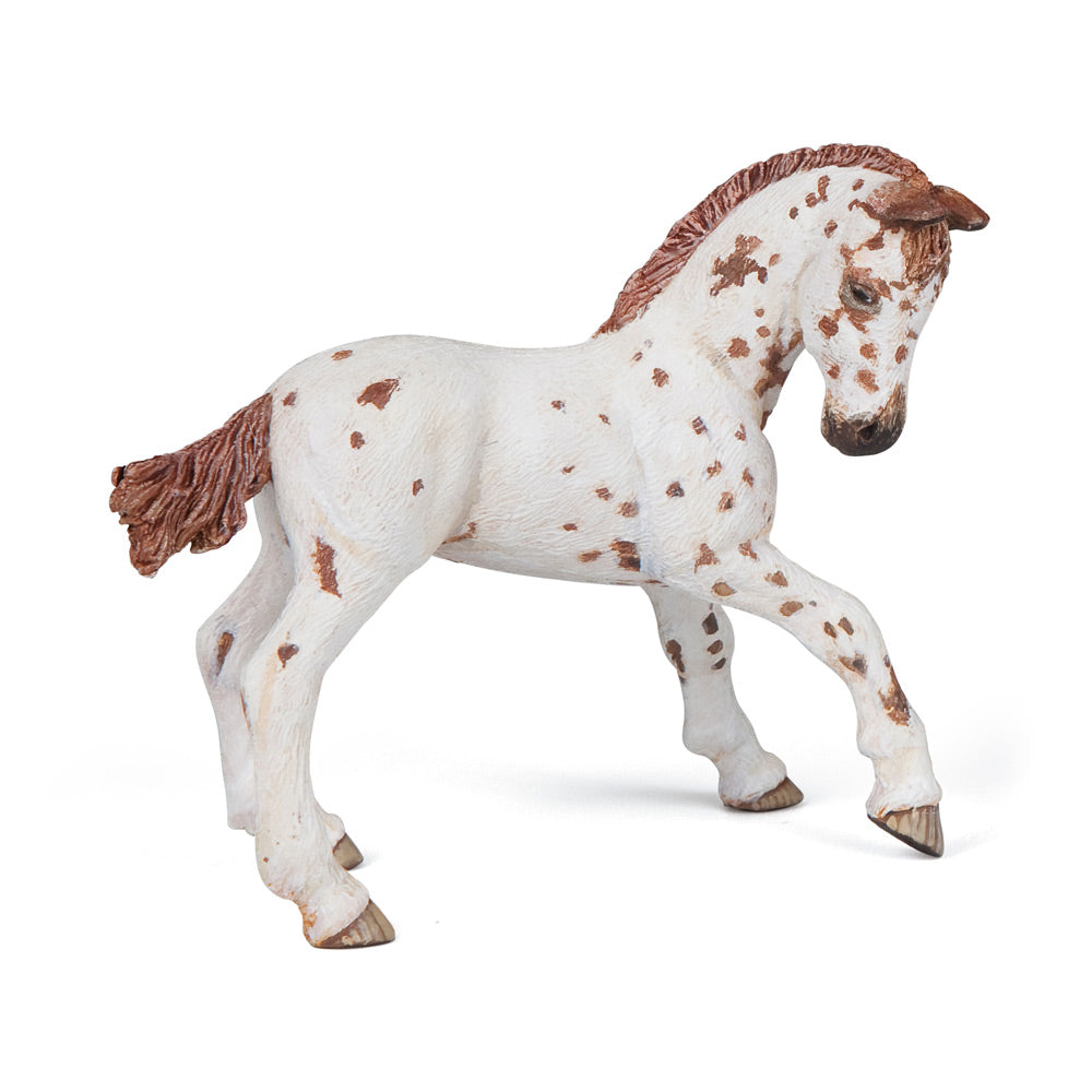PAPO Horse and Ponies Brown Appaloosa Foal Toy Figure (51510)
