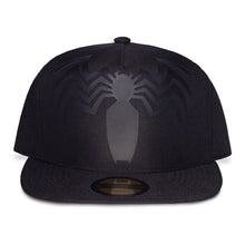Load image into Gallery viewer, MARVEL COMICS Venom Black Spider Logo Snapback Baseball Cap (SB321333SPN)