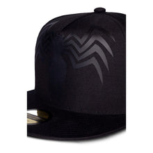 Load image into Gallery viewer, MARVEL COMICS Venom Black Spider Logo Snapback Baseball Cap (SB321333SPN)