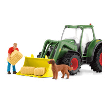 Load image into Gallery viewer, SCHLEICH Farm World Tractor with Trailer Toy Playset (42608)