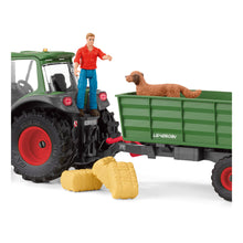 Load image into Gallery viewer, SCHLEICH Farm World Tractor with Trailer Toy Playset (42608)