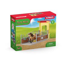 Load image into Gallery viewer, SCHLEICH Farm World Pony Box with Iceland Pony Stallion Toy Playset (42609)