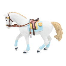 Load image into Gallery viewer, PAPO Horse and Ponies Blue Trendy Rider's Horse Toy Figure (51545)