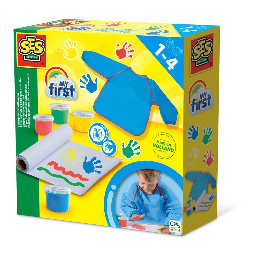 SES CREATIVE My First Fingerpaint Set with Apron (14449)