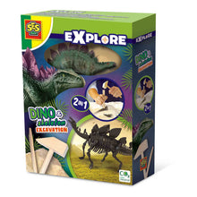 Load image into Gallery viewer, SES CREATIVE Explore Stegosaurus Dino and Skeleton Excavation 2-in-1 (25094)