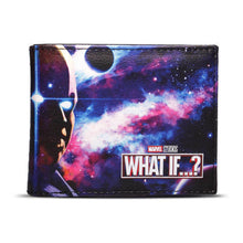 Load image into Gallery viewer, MARVEL COMICS What If...? Logo All-over Print Bi-fold Wallet (MW713070WHI)
