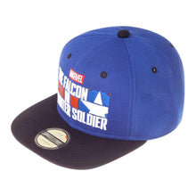 Load image into Gallery viewer, MARVEL COMICS The Falcon and the Winter Soldier Logo Snapback Baseball Cap (SB816417MVL)