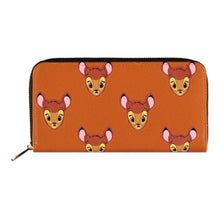 Load image into Gallery viewer, DISNEY Bambi Face All-over Print Zip Around Wallet (GW680745BAM)