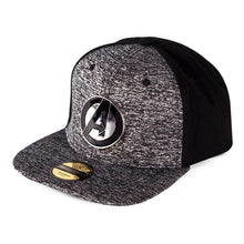 Load image into Gallery viewer, MARVEL COMICS The Avengers Metal Logo Snapback Baseball Cap (SB097529AVG)