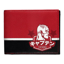 Load image into Gallery viewer, MARVEL COMICS Captain America Japanese-Style Bi-fold Wallet (MW271802MVL)
