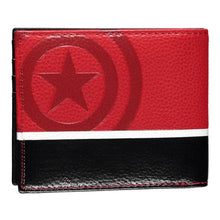 Load image into Gallery viewer, MARVEL COMICS Captain America Japanese-Style Bi-fold Wallet (MW271802MVL)