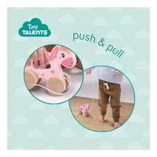 Load image into Gallery viewer, SES CREATIVE Tiny Talents Push and Pull 2-in-1 Wooden Unicorn - 13137