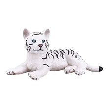 Load image into Gallery viewer, MOJO Wildlife & Woodland White Tiger Cub Lying Down Toy Figure (387015)
