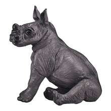 Load image into Gallery viewer, MOJO Wildlife & Woodland Rhino Baby Sitting Toy Figure (387257)