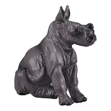 Load image into Gallery viewer, MOJO Wildlife & Woodland Rhino Baby Sitting Toy Figure (387257)