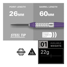 Load image into Gallery viewer, TARGET DARTS Luke 'The Nuke' Littler Player Edition 22g Brass Steel Tip Darts Set (170001)