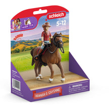 Load image into Gallery viewer, SCHLEICH Horse Club Hannah & Cayenne Toy Figure Set - 42711