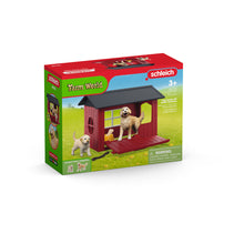 Load image into Gallery viewer, SCHLEICH Farm World Dog Kennel with Golden Retrievers Toy Playset - 42722