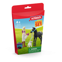 Load image into Gallery viewer, SCHLEICH Horse Club Horse Grooming with Appaloosa Foal Toy Playset - 42755