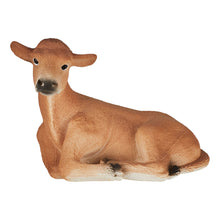 Load image into Gallery viewer, MOJO Farmland Jersey Calf Lying Down Toy Figure - 387144