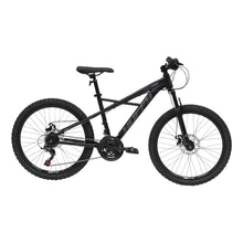 Load image into Gallery viewer, HUFFY Korros 24-Inch 21-Speed Black Hardtail Mountain Bike - 24382W