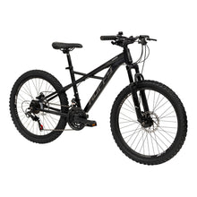 Load image into Gallery viewer, HUFFY Korros 24-Inch 21-Speed Black Hardtail Mountain Bike - 24382W