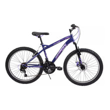Load image into Gallery viewer, HUFFY Extent 24-inch 18-Speed Midnight Purple Children's Hardtail Mountain Bike - 64359W