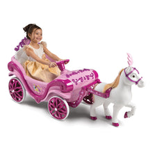 Load image into Gallery viewer, HUFFY Disney Princess Royal Horse and Carriage 6v Battery-Powered Electric Children's Ride-on - 17398W