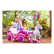 Load image into Gallery viewer, HUFFY Disney Princess Royal Horse and Carriage 6v Battery-Powered Electric Children's Ride-on - 17398W