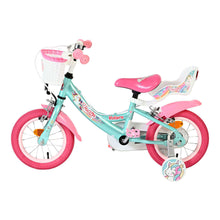 Load image into Gallery viewer, Volare Unicorn Green 12-Inch Girls Children's Bike - 61278