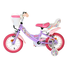 Load image into Gallery viewer, Volare Unicorn Purple 12-Inch Girls Children's Bike - 61281