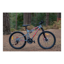 Load image into Gallery viewer, Huffy Marker 24-Inch Matte Gunmetal Grey Full Suspension 21-Speed Boys Children's Mountain Bike - 24940W