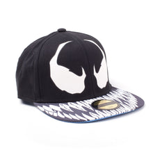 Load image into Gallery viewer, MARVEL COMICS Venom Mask Glow-in-the Dark Snapback Baseball Cap, Unisex, Black/White (SB030330SPN)