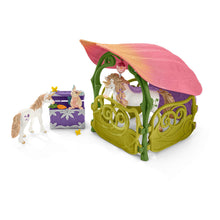 Load image into Gallery viewer, SCHLEICH Bayala Glittering Flower House with Unicorns, Lake and Stable (42445)