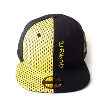 Load image into Gallery viewer, POKEMON Block Pikachu Snapback Baseball Cap, Unisex, Black/Yellow (SB500130POK)