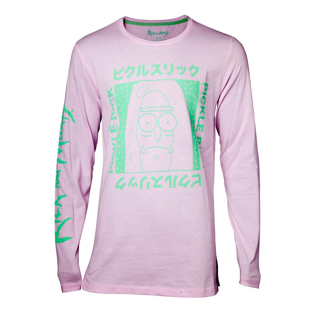 RICK AND MORTY Japan Pickle Long Sleeve Shirt, Male