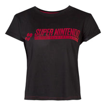 Load image into Gallery viewer, NINTENDO SNES Logo Cropped T-Shirt, Female