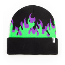 Load image into Gallery viewer, DISNEY Maleficent 2 Flames with Malefcent Character Face Roll-up Beanie (KC586336MMA)