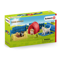 Load image into Gallery viewer, SCHLEICH Farm World Puppy Pen and Puppy Toy Figures (42480)