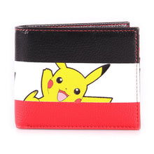Load image into Gallery viewer, POKEMON Pikachu Striped Tri-colour All-Over Print Bi-fold Wallet, Male, Multi-colour (MW574784POK)