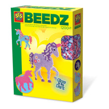 Load image into Gallery viewer, SES CREATIVE Children's Beedz Unicorn Fantasy Horses Glow-in-the-Dark Iron-on Beads Mosaic Set, 5 to 12 Years, Multi-colour (06115)