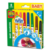 Load image into Gallery viewer, SES CREATIVE Children's My First Baby Markers Set, 8 Colours, Unisex, 1 to 4 Years, Multi-colour (00299)