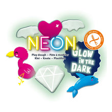 Load image into Gallery viewer, SES CREATIVE Children's Modelling Clay Neon and Glow-in-the Dark Set, 4 Pots (90g), Unisex, 2 Years and Above, Multi-colour (00461)