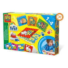 Load image into Gallery viewer, SES CREATIVE Children's My First Fingerpaint Cards Set, 3 Paint Pots, Unisex, 1 to 4 Years, Multi-colour (14415)