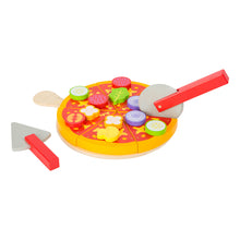 Load image into Gallery viewer, LEGLER Small Foot Children&#39;s Wooden Cuttable Pizza Toy Play Set, Unisex, Three Years and Above, Multi-colour (11063)
