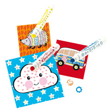 Load image into Gallery viewer, SES CREATIVE Children's Stamping with Markers Kit, 6 Markers, Unisex, 3 to 6 Years, Multi-colour (14896)